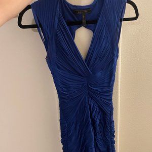 BCBGMaxAzria Blue Body Con Cut Out Dress